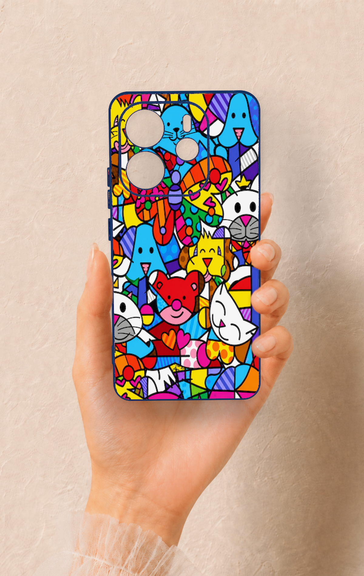 Redmi Note 14 4G Uyumlu Britto Garden Desenli Silikon Kılıf
