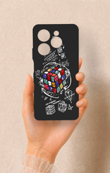 İnfinix Hot 40 Pro Uyumlu Rubik Küb Desenli Silikon Kılıf