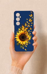 Realme C65 Uyumlu Ayçiçeği Desenli Silikon Kılıf