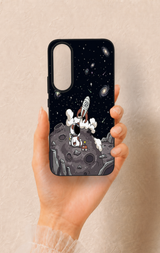 Vivo V70 FE 5G Uyumlu Uzay Astronot Desenli Silikon Kılıf