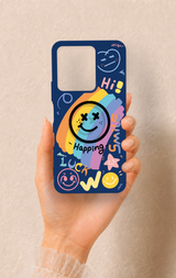 Vivo Y35 Uyumlu Happing Smile Desenli Silikon Kılıf