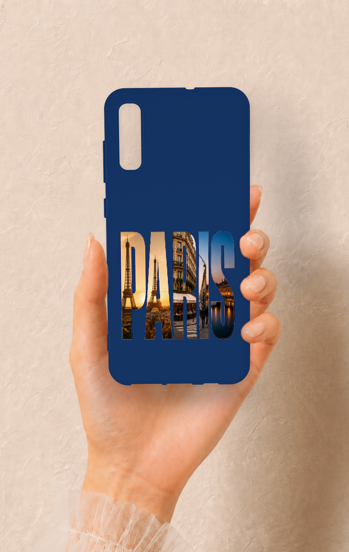 Samsung A70 Uyumlu Paris Desenli Silikon Kılıf