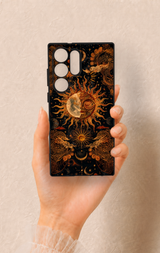Samsung S23 Ultra Uyumlu Mistik Güneş Desenli Silikon Kılıf