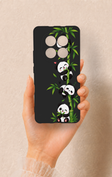 REDMİ NOTE 15 4G Uyumlu Sevimli Panda Bambu Desenli Silikon Kılıf
