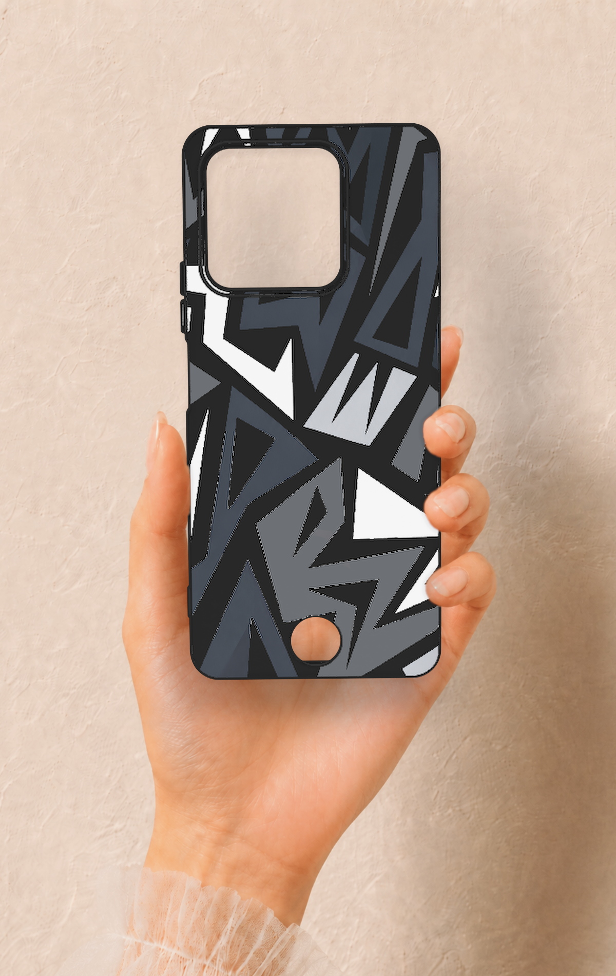 Reeder S71 Uyumlu Geometrik Blok Desenli Silikon Kılıf