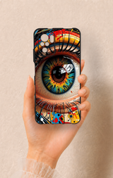 Redmi Note 10-10S Uyumlu Renkli Göz Bebeği Desenli Silikon Kılıf