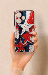İnfinix Hot 30 Uyumlu Star Flag Desenli Silikon Kılıf