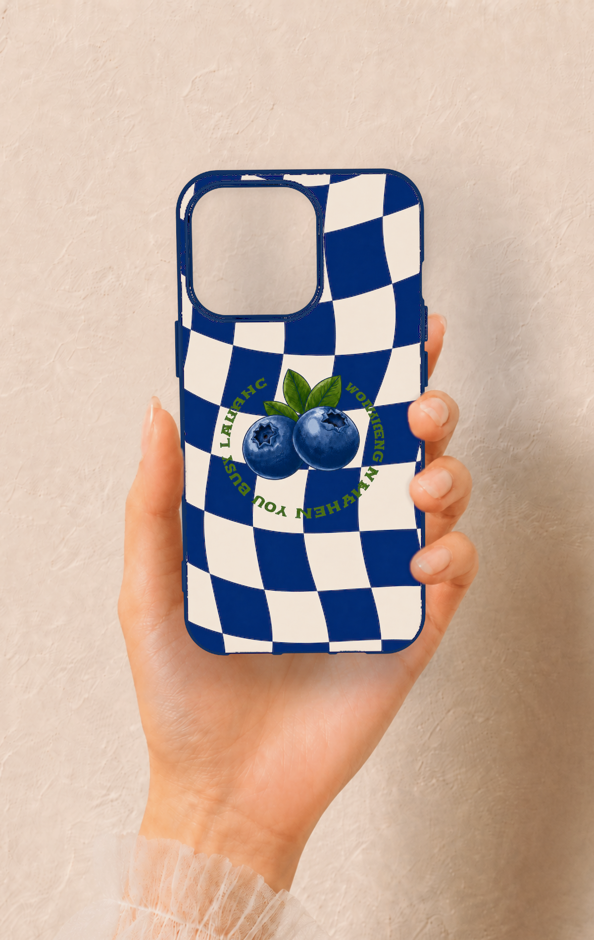 iPhone 13 Pro Uyumlu Yaban Mersini Desenli Silikon Kılıf