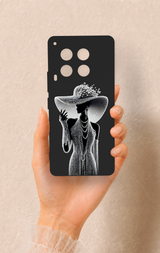 Tecno Camon 30 Uyumlu Lady Desenli Silikon Kılıf