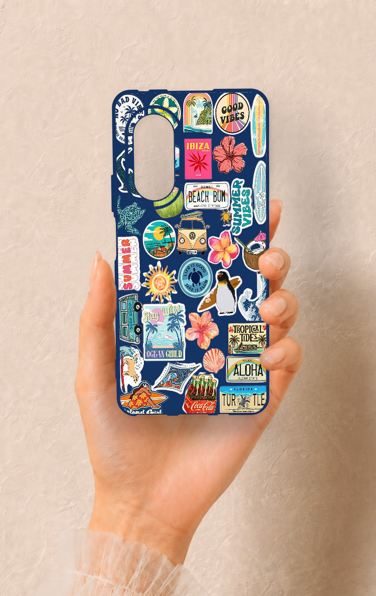 Huawei Nova 9Se Uyumlu Summer Vibes Desenli Silikon Kılıf