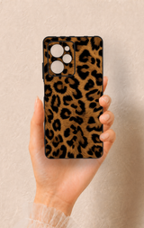 Poco X5 Pro Uyumlu Koyu Leopar Deri Desenli Silikon Kılıf