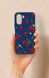 Oppo A6T Uyumlu Kiraz Papatya Desenli Silikon Kılıf