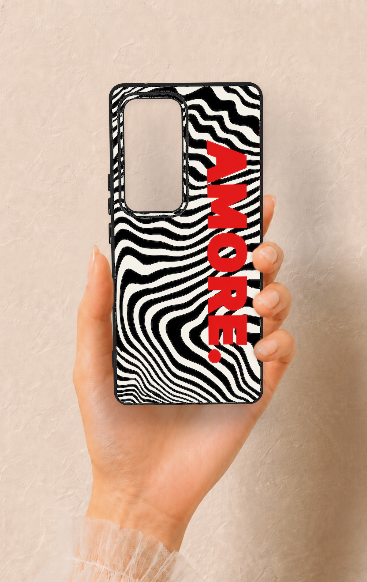 Vivo V30 Uyumlu Zebra Amore Desenli Silikon Kılıf