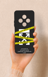 Redmi 14C Uyumlu Off White Desenli Silikon Kılıf