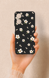 Realme 10 Uyumlu İnci Papatya Desenli Silikon Kılıf