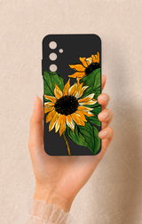 Samsung A05s Uyumlu Ay Çiçeği Desenli Silikon Kılıf