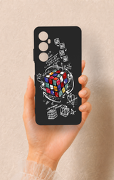 Realme C65 Uyumlu Rubik Küb Desenli Silikon Kılıf