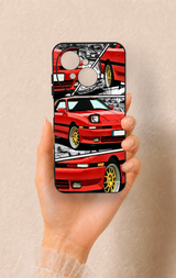 Tecno Spark Go1 Uyumlu Kırmızı Supra Desenli Silikon Kılıf