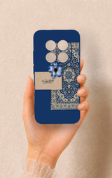 Redmi Note 15 Pro 5G Uyumlu Mavi Etnik Halı Desenli Silikon Kılıf
