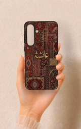 Samsung S25Fe Uyumlu Vintage Halı Desenli Silikon Kılıf