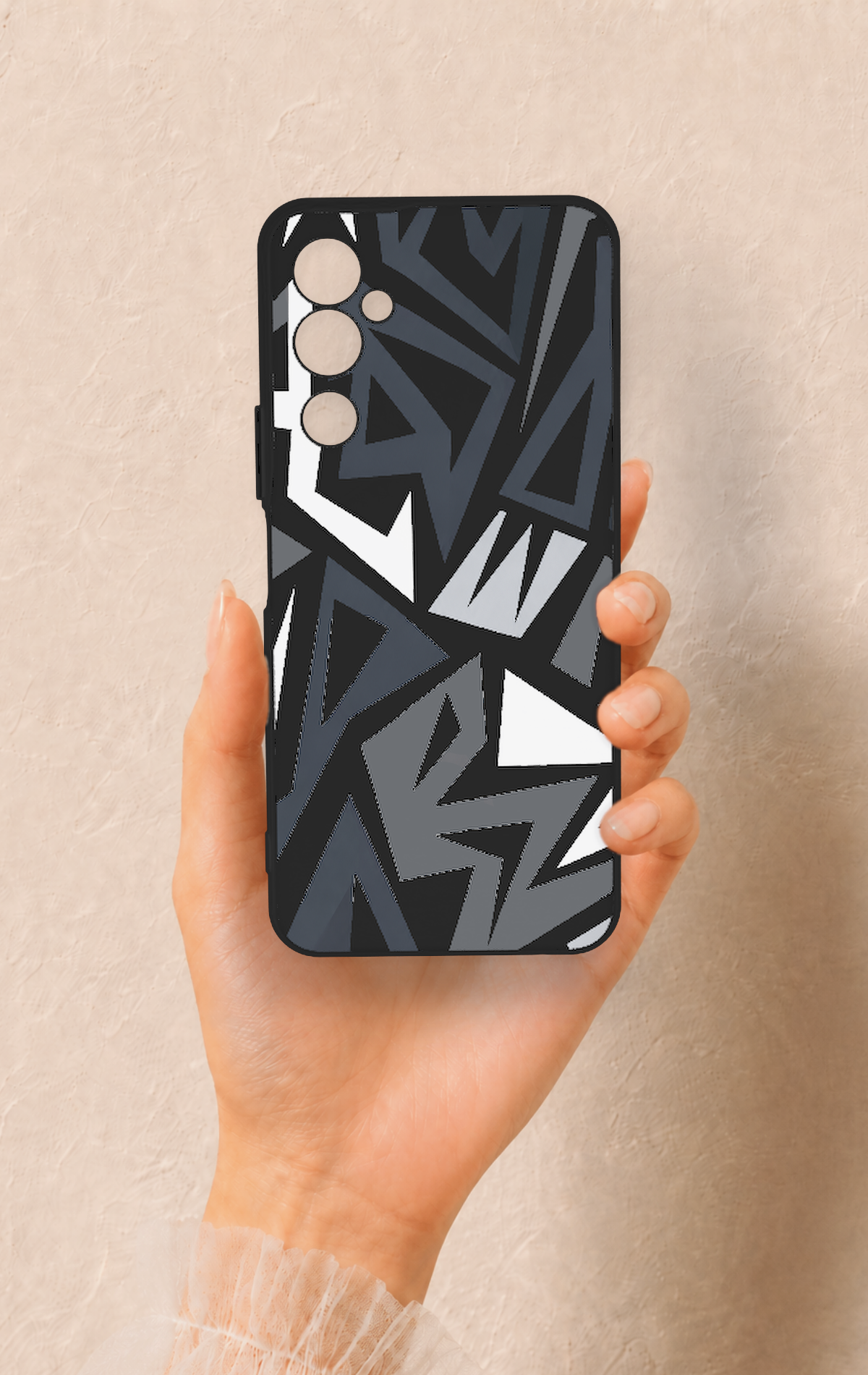 Tecno Pova Neo 2 Uyumlu Geometrik Blok Desenli Silikon Kılıf