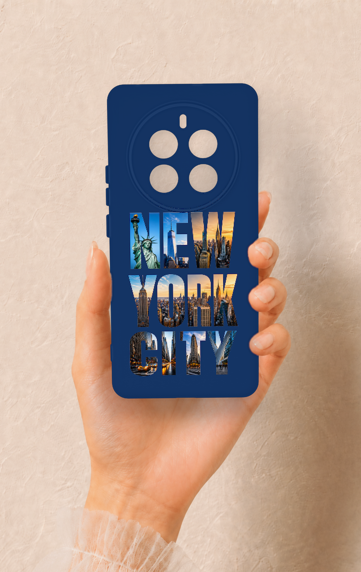 Realme 12 Pro Uyumlu New York City Desenli Silikon Kılıf