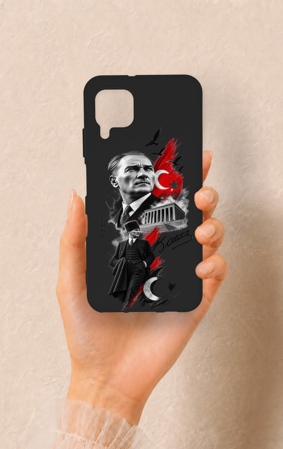 Huawei P40 Lite Uyumlu Atatürk Anıtkabir Desenli Silikon Kılıf