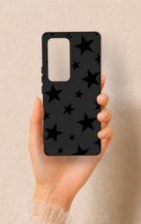 Vivo V30 Uyumlu Siyah Star Desenli Silikon Kılıf