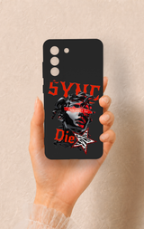 Samsung-S21FE Uyumlu Sync Die Desenli Silikon Kılıf