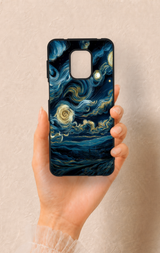Redmi Note 9 Pro 9S Uyumlu Yıldızlı Gece Desenli Silikon Kılıf