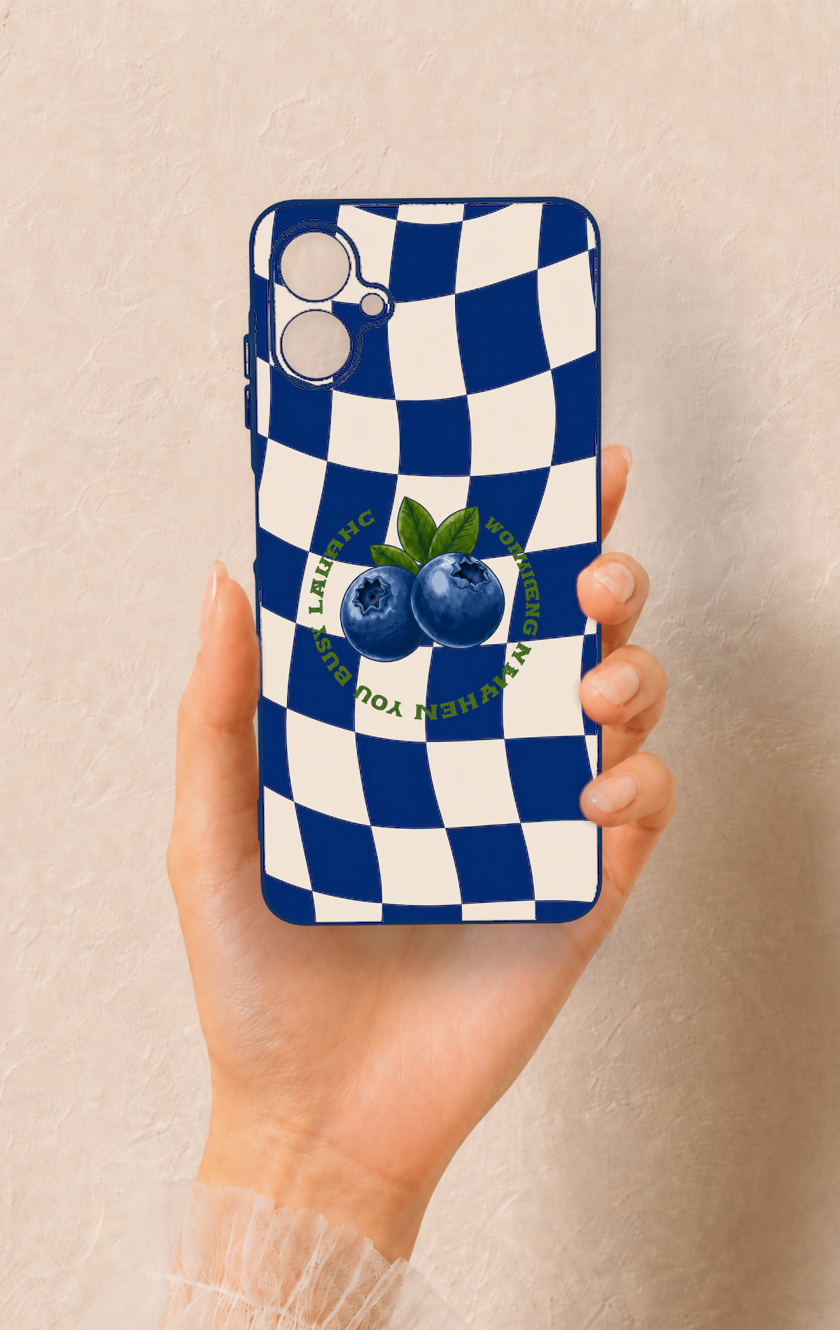 Samsung A06 Uyumlu Yaban Mersini Desenli Silikon Kılıf