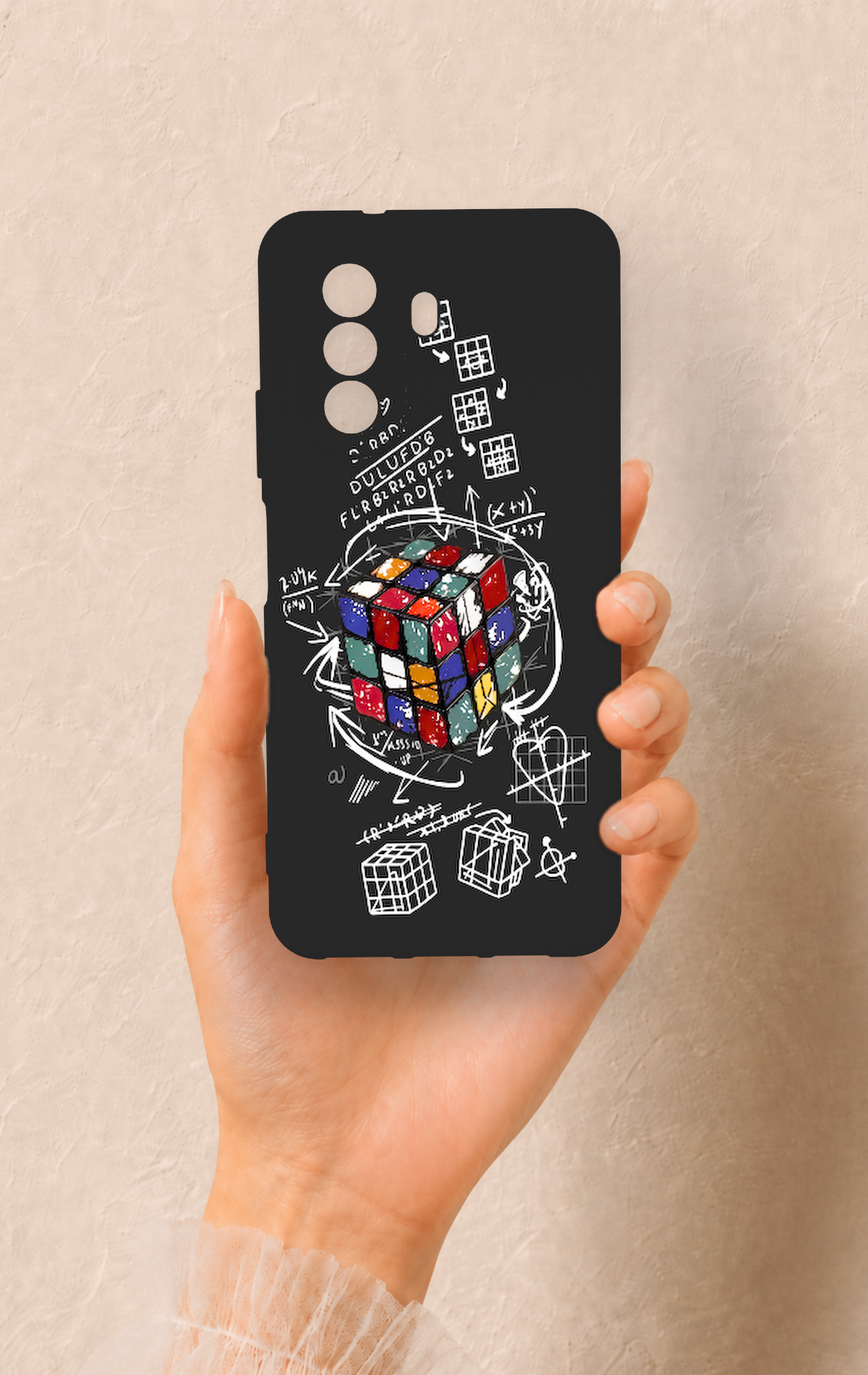 Huawei Nova Y70 Uyumlu Rubik Küb Desenli Silikon Kılıf