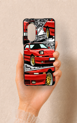 Huawei Nova 9Se Uyumlu Kırmızı Supra Desenli Silikon Kılıf