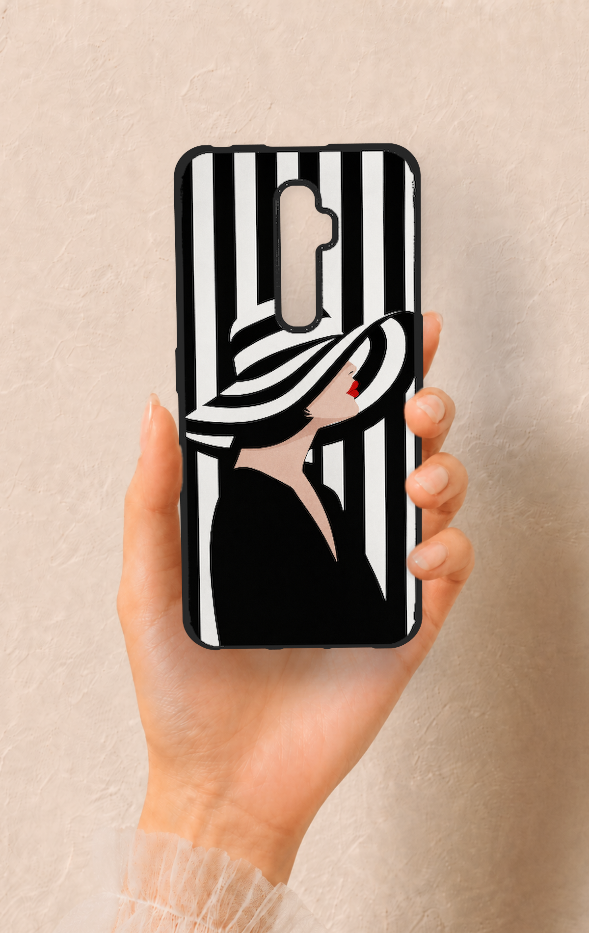 Oppo Reno 2Z Uyumlu Madam Marica Desenli Silikon Kılıf