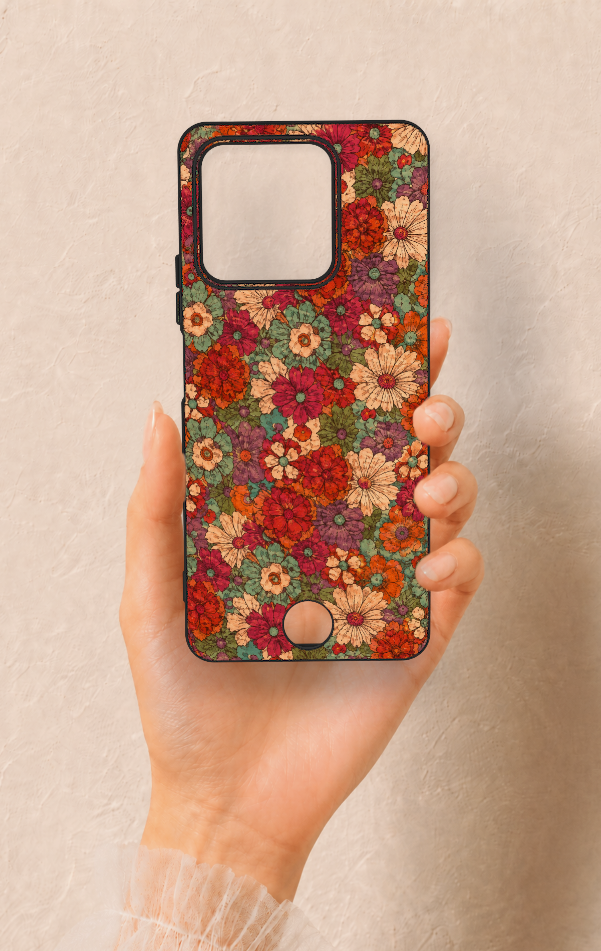 Reeder S71 Uyumlu Pastel Çiçek Bahçesi Desenli Silikon Kılıf