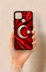 Realme C25 Uyumlu Türk Bayrağı Desenli Silikon Kılıf