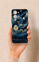 Vivo Y19 5G Uyumlu Yıldızlı Gece Desenli Silikon Kılıf