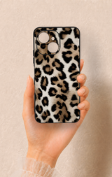 Tecno Spark 40C Uyumlu Leopar Derisi Desenli Silikon Kılıf