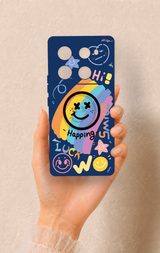 İnfinix Note 40 Pro Uyumlu Happing Smile Desenli Silikon Kılıf