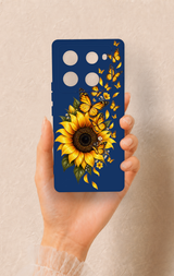 İnfinix Note 40 Pro Uyumlu Ayçiçeği Desenli Silikon Kılıf