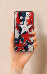 Honor Magic 7 Lite 5G Uyumlu Star Flag Desenli Silikon Kılıf