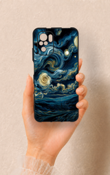 Redmi Note 10-10S Uyumlu Yıldızlı Gece Desenli Silikon Kılıf