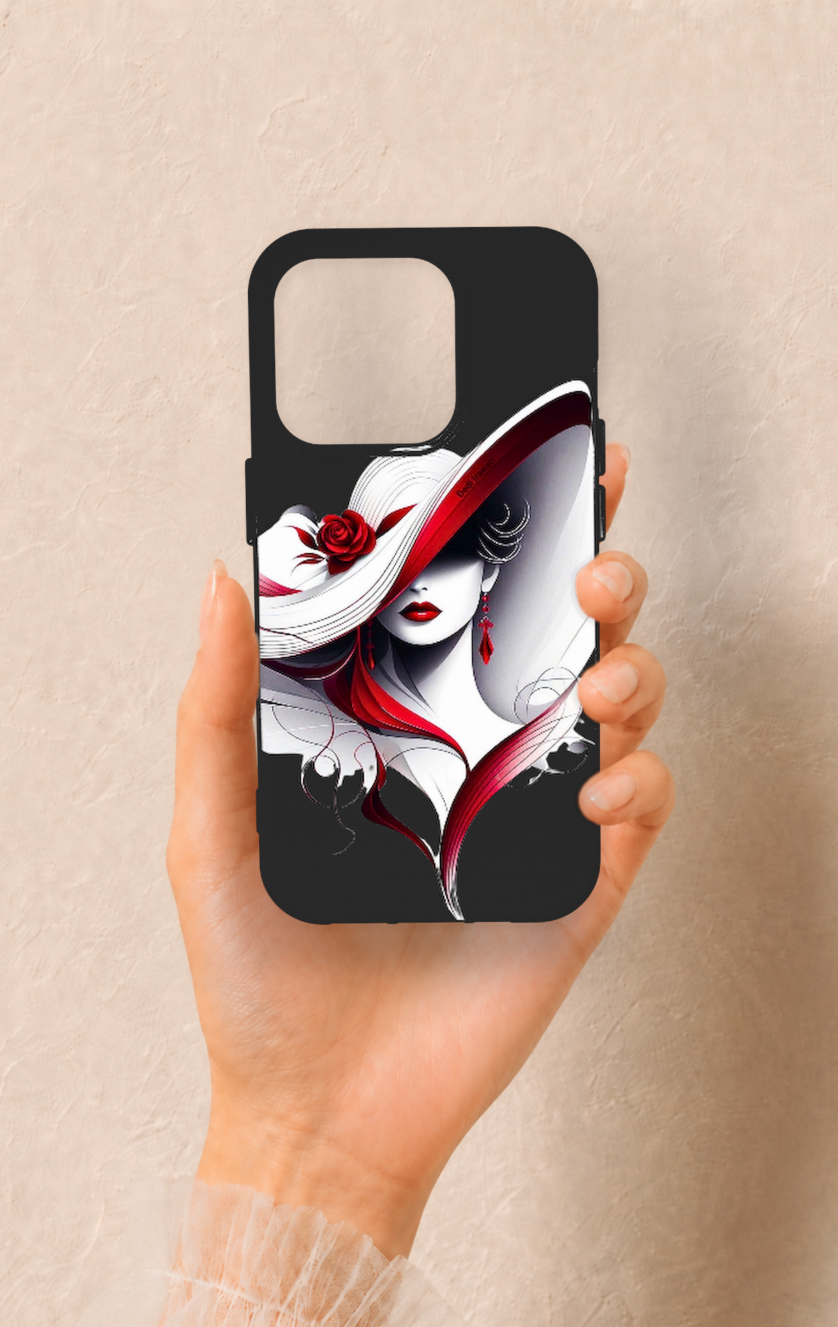 iPhone 15 Pro Uyumlu Matmazel Desenli Silikon Kılıf