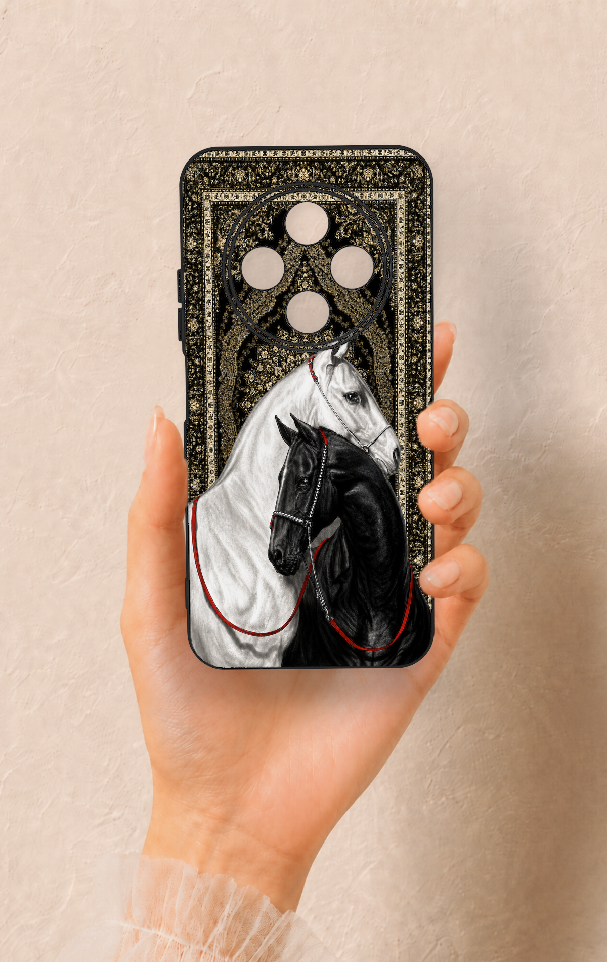 Tecno Spark 30C Uyumlu Asil Sevgili Atlar Desenli Silikon Kılıf