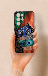 Samsung S21 Ultra Uyumlu Amazon Kaplan Desenli Silikon Kılıf
