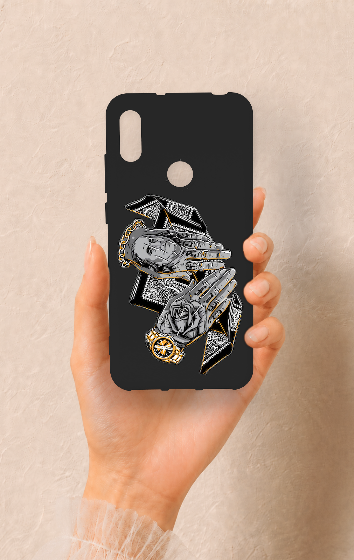 Huawei Y6 2019 Uyumlu Self Made Desenli Silikon Kılıf