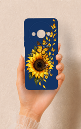Redmi A3 Uyumlu Ayçiçeği Desenli Silikon Kılıf