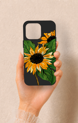 iPhone 15 Pro Max Uyumlu Ay Çiçeği Desenli Silikon Kılıf