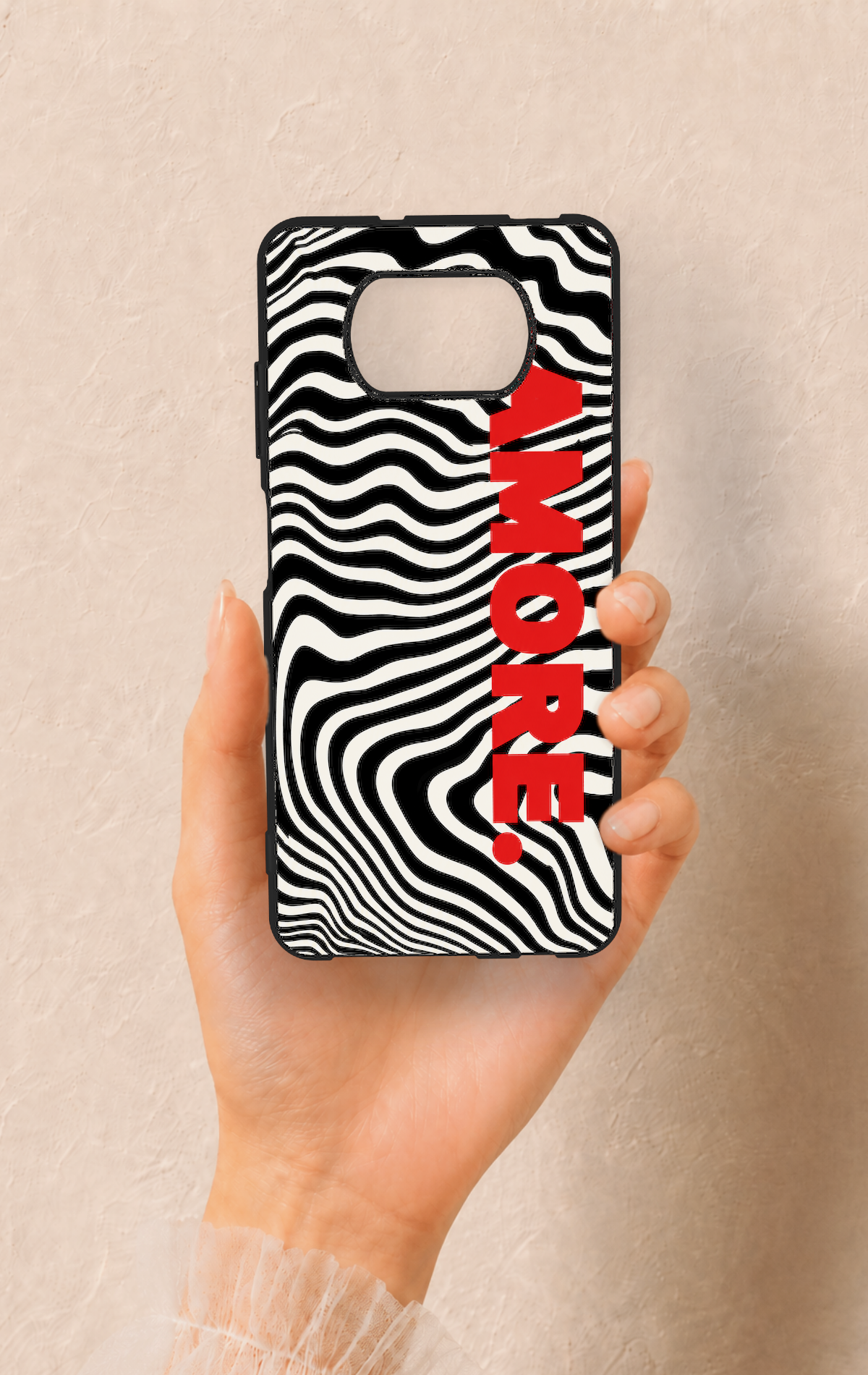 Poco X3 Uyumlu Zebra Amore Desenli Silikon Kılıf