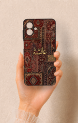 Samsung A07 Uyumlu Vintage Halı Desenli Silikon Kılıf